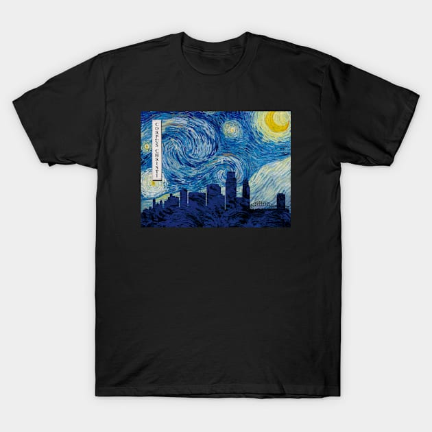 Corpus Christi Starry Night Van Gogh T-Shirt by Ferrazi